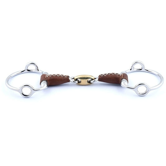 Jump'In leather copper lozenge cheltenham gag bit