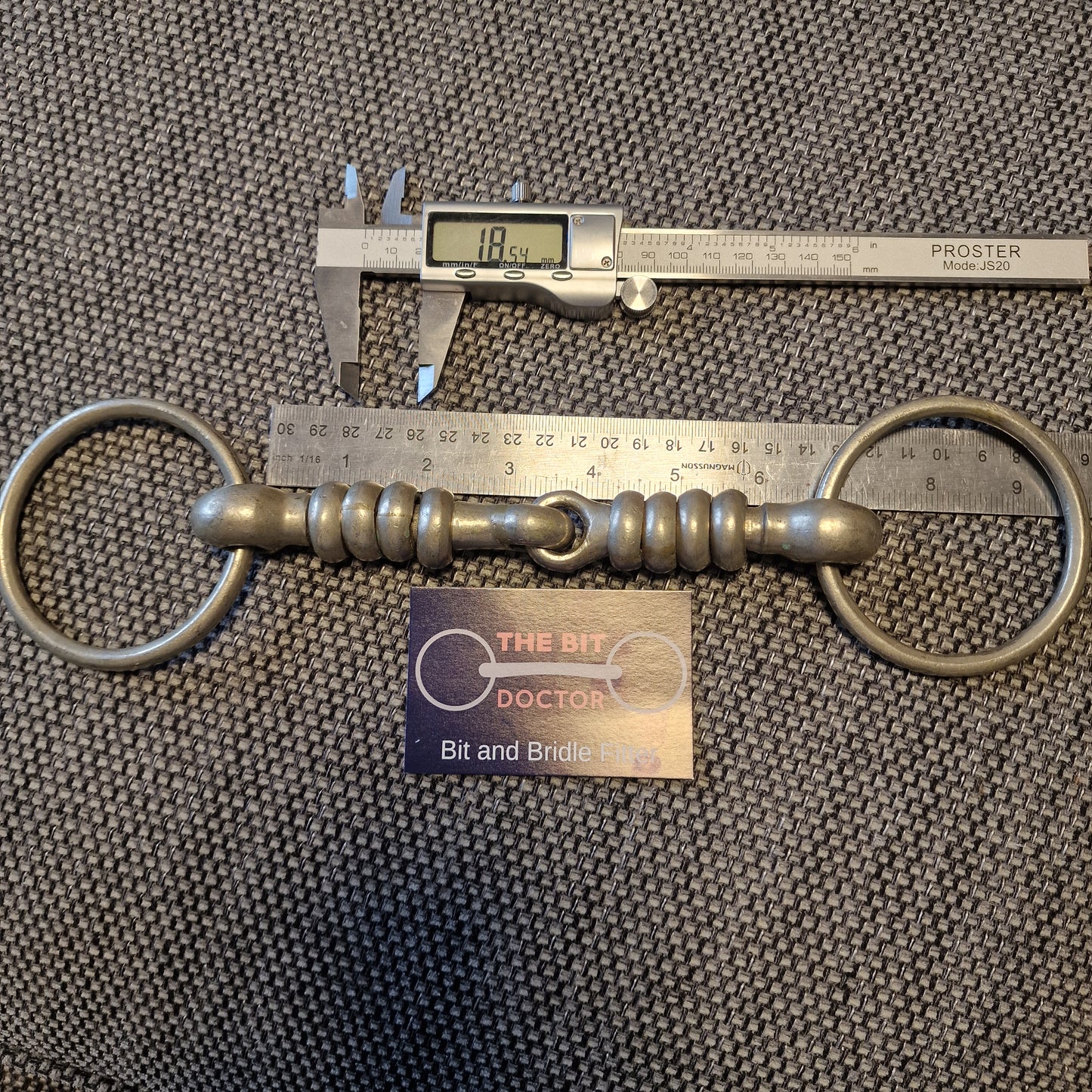 6.5" nickel cherry roller loose ring snaffle bit B614