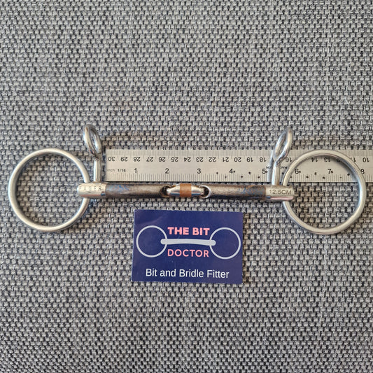 5" fager john lozenge loose ring hanging cheek snaffle Bit B1756