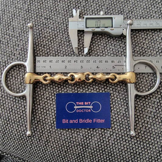 5.5" copper waterford full cheek snaffle Bit B1535