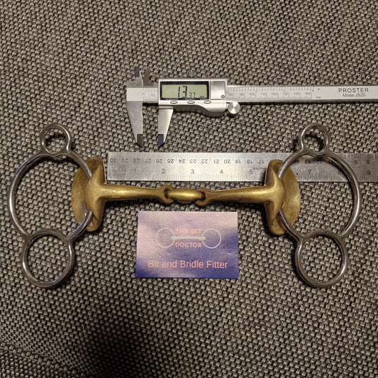 5.25" stubben golden wings 2.5 ring universal gag bit B601