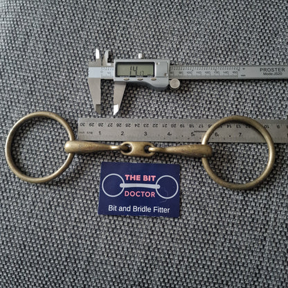 5.25" loose ring copper lozenge snaffle Bit B1574