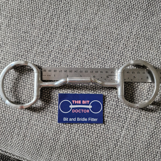 5.5" myler mb36 tilted ported barrel eggbutt with hooks snaffle Bit B1828