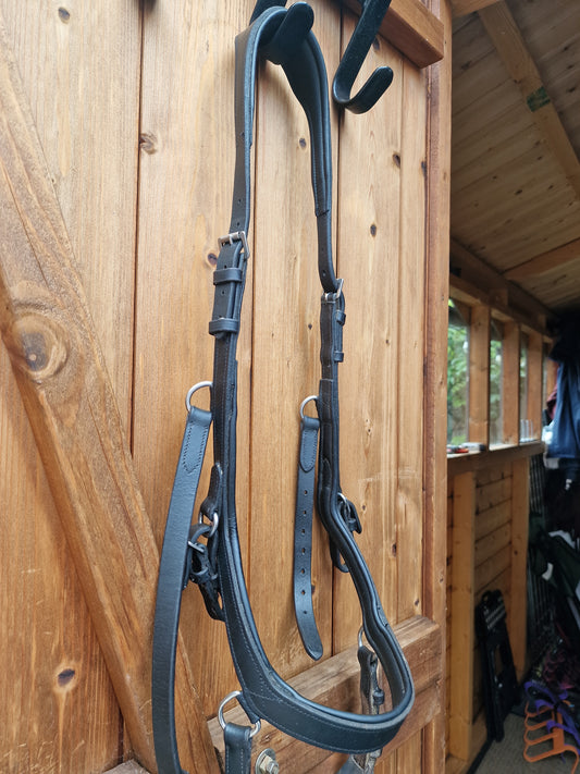 Black micklem bridle standard horse Bridle A54