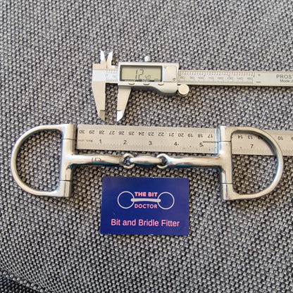 5.5" hilary vernon informed designs harmony lozenge d-ring snaffle Bit B1286