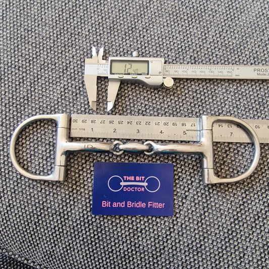 5.5" hilary vernon informed designs harmony lozenge d-ring snaffle Bit B1286