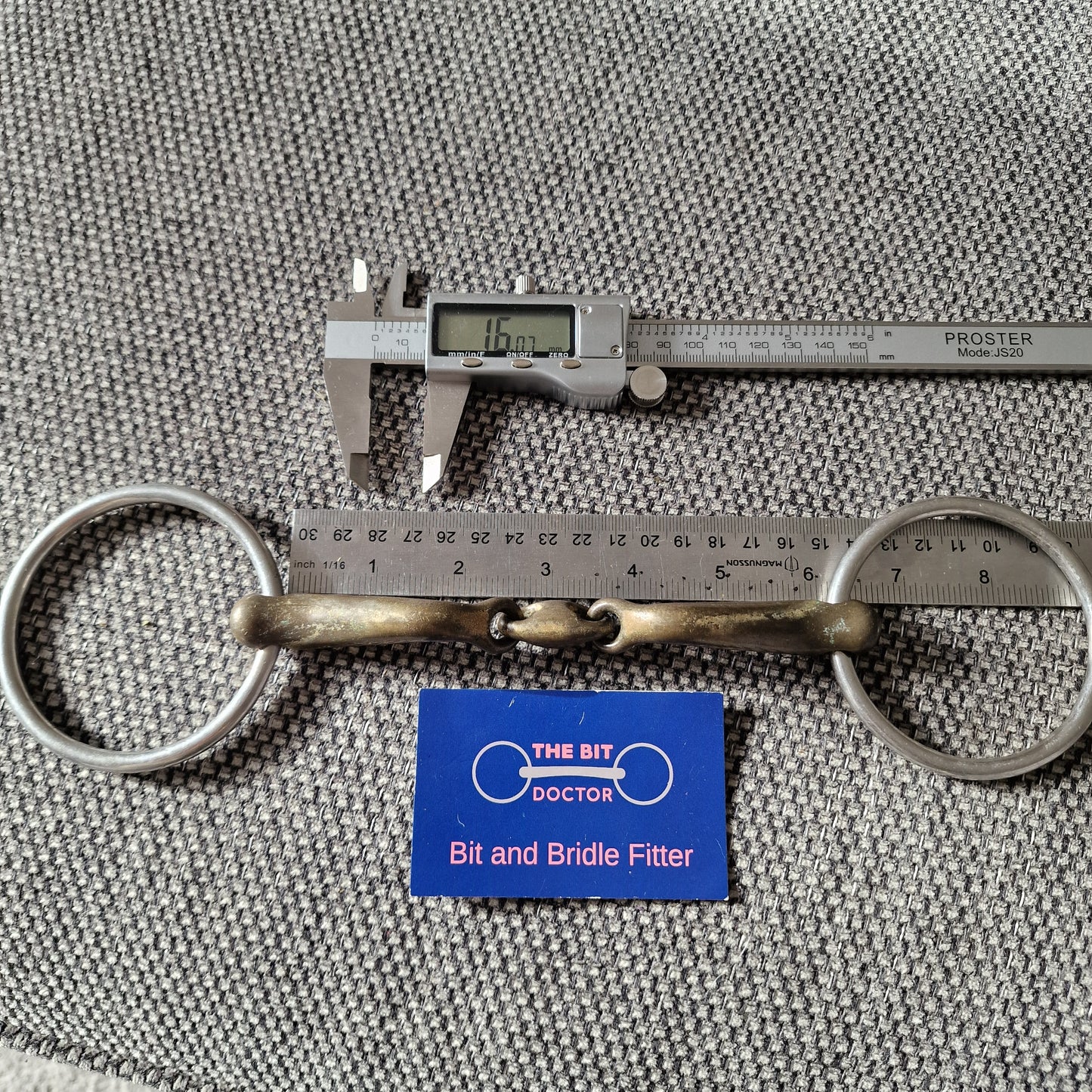 6" expert bits comfy mouth copper lozenge loose ring snaffle Bit B1506