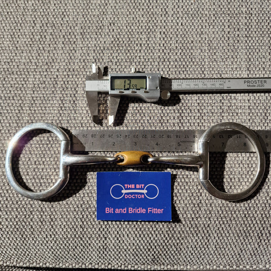 5.5" korsteel JP Curve eggbutt copper lozenge snaffle bit B506