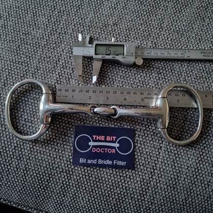 5.5" curved eggbutt lozenge snaffle bit B797