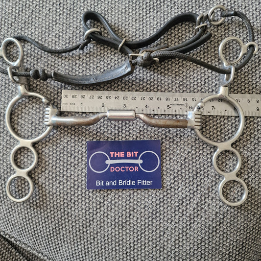 5.5" myler mb04 low port comfort barrel long shank combination Bit B1814