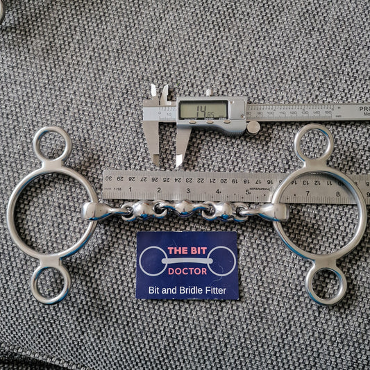 5.5" new Eldonian waterford 2-ring universal gag bit B685
