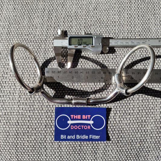 4.75" Horsemanship saddery HP relief lip relief comfy mullen barrel sleeved loose ring snaffle Bit B1508
