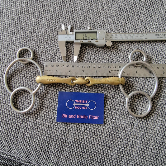 5.5" neue schule transangle lozenge 2.5 ring universal gag bit B141