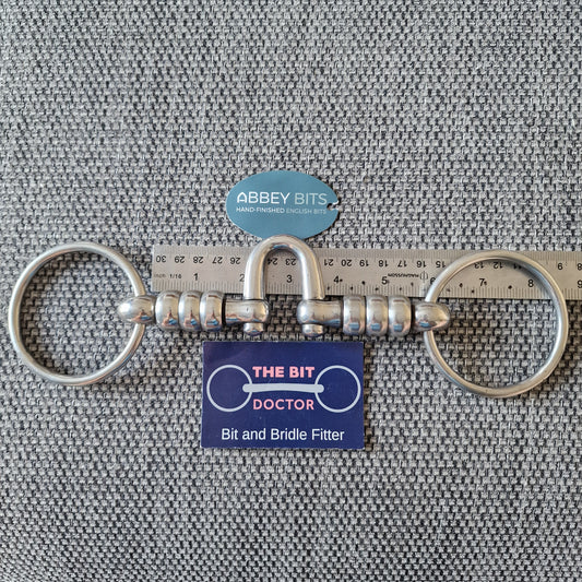 5.5" new Abbey custom cherry roller high port hanoverian loose ring snaffle Bit B1723