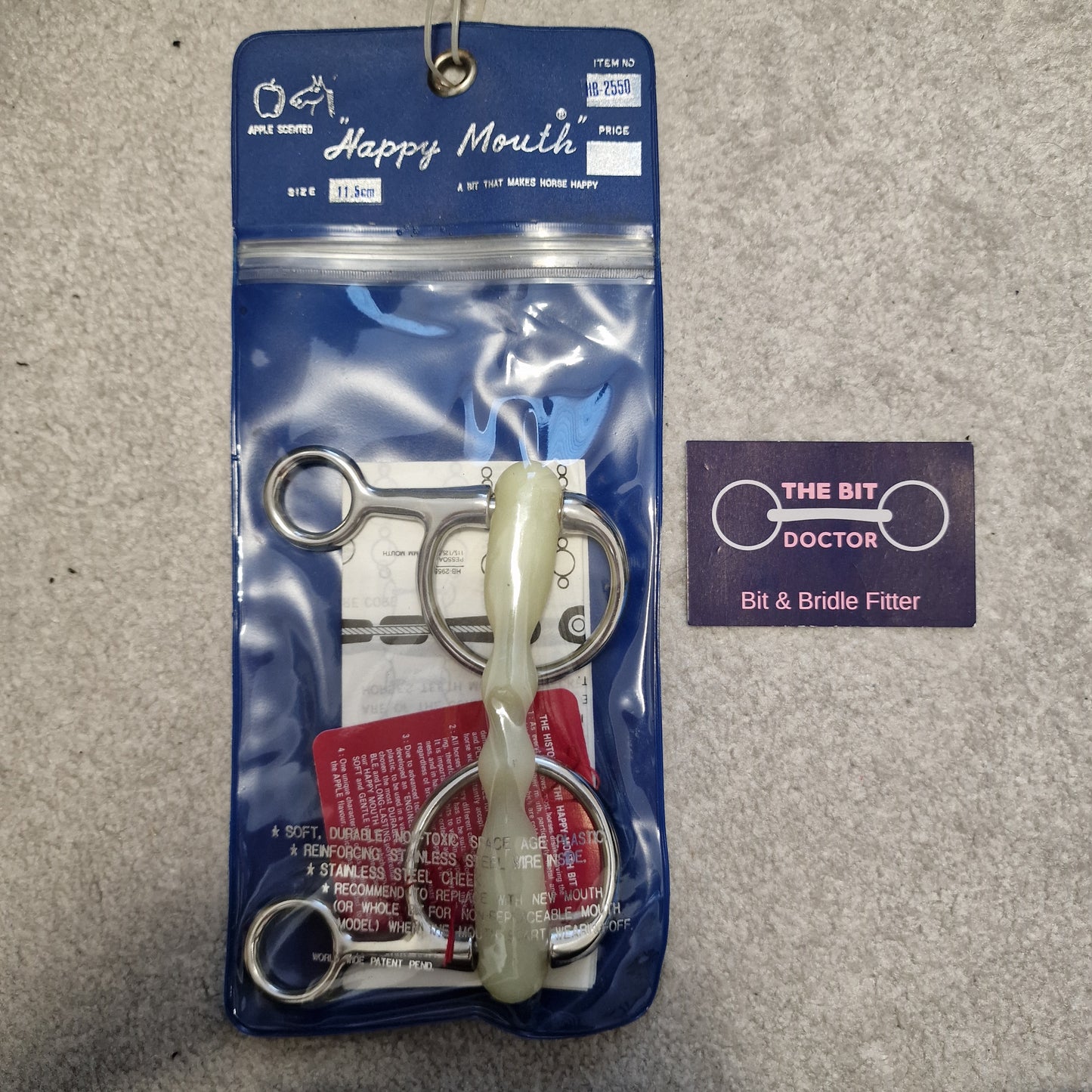 4.5" happy mouth hanging cheek mullen snaffle Bit New B1652