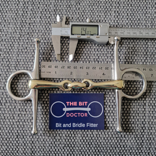 4.5" diddy bits copper lozenge full cheek  snaffle bit B797