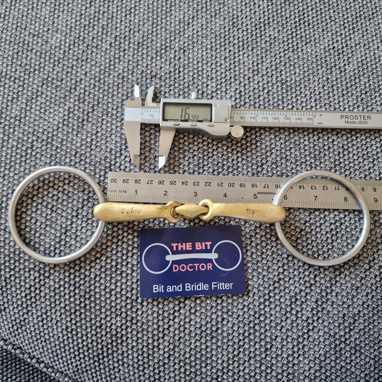 5.5" 16mm Neue Schule starter lozenge loose ring snaffle bit B661