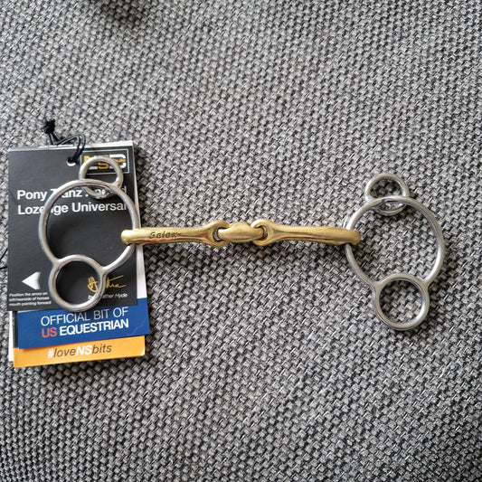4.5" neue schule pony performance tranz angle lozenge universal gag Bit B1469