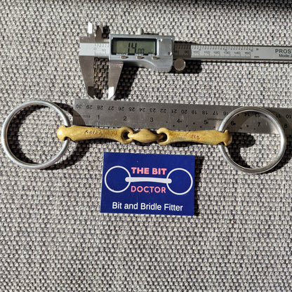 5.25" Neue Schule Tranz Angle Loose Ring Lozenge bradoon Snaffle bit B40