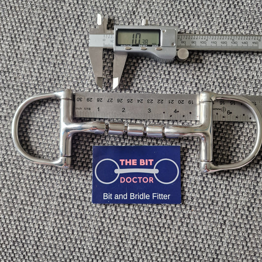4.75" myler mb32-3 triple barrel waterford d-ring snaffle bit B121