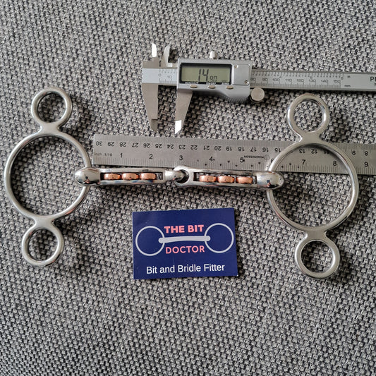 5.75" new custom made copper roller magennis 2.5 ring universal gag Bit B1309