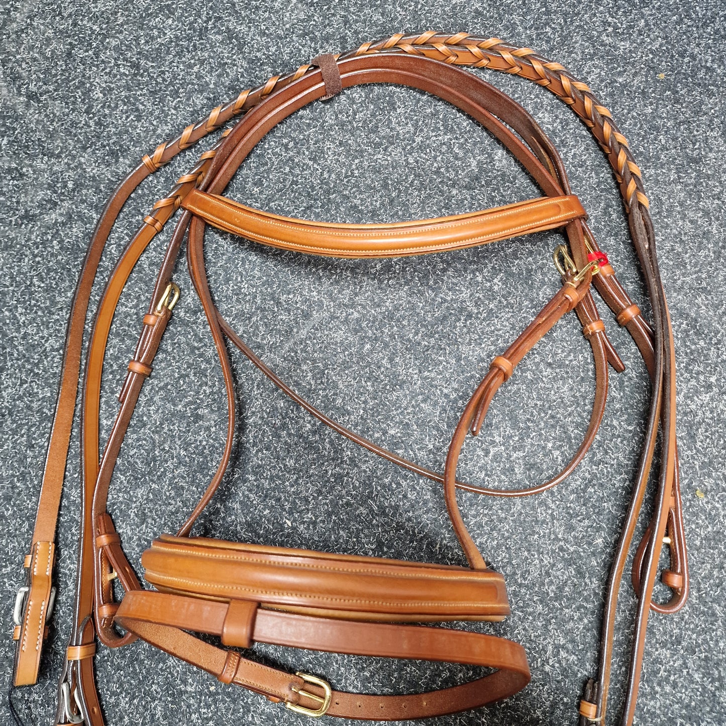 Full tan English leather flash  bridle A46
