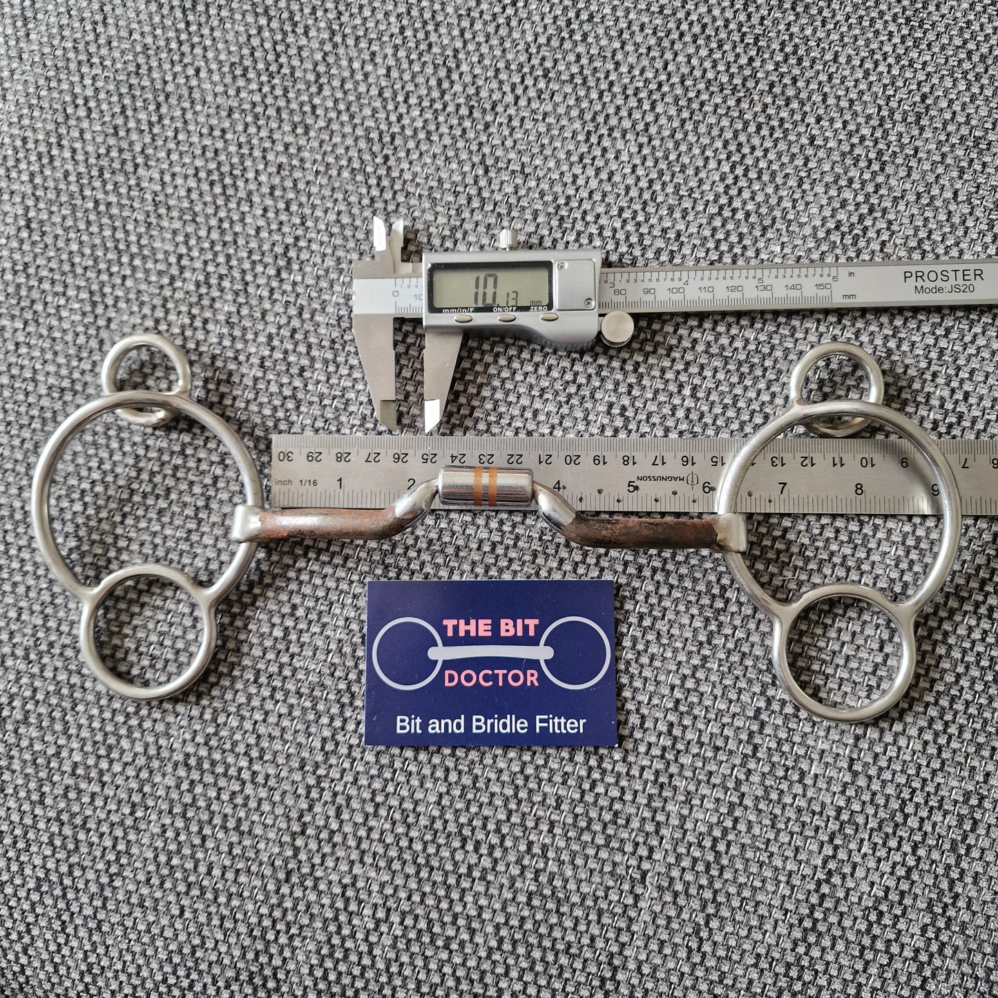 6" low ported barrel sweet iron  universal gag bit B1666