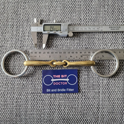 5.75" copper lozenge loose ring bradoon Snaffle bit B379
