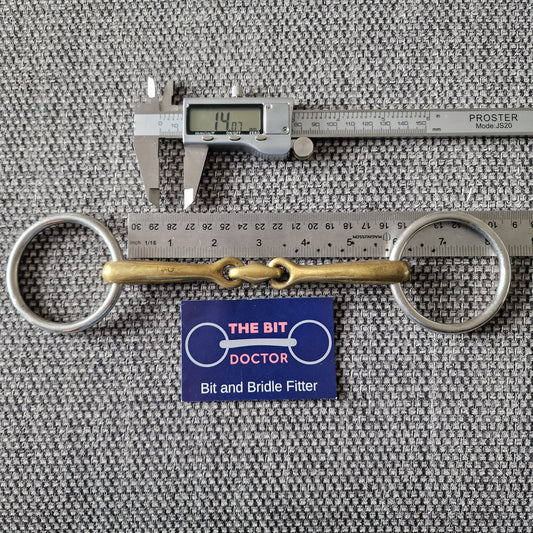 5.75" copper lozenge loose ring bradoon Snaffle bit B379