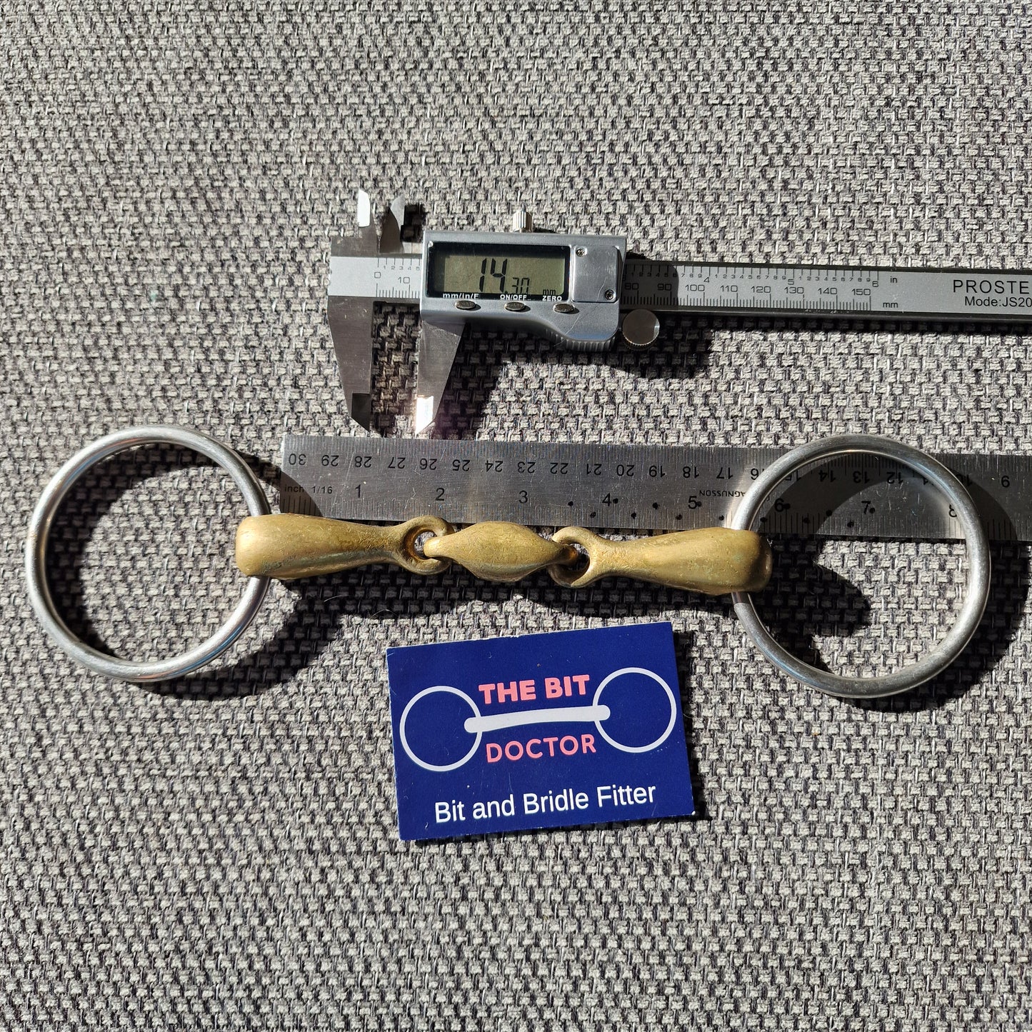 5.25" loose ring copper lozenge snaffle Bit B1574