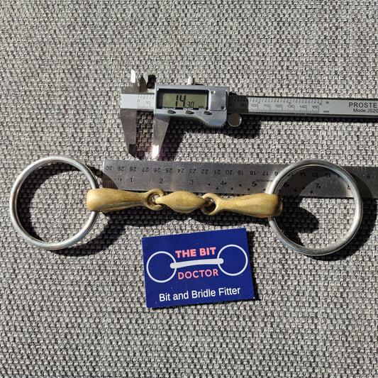 5.25" loose ring copper lozenge snaffle Bit B1574