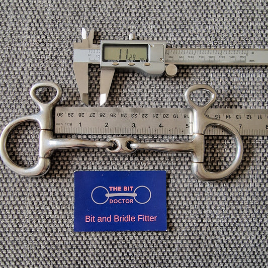 5" horsemanship saddery eclipse lozenge hanging cheek snaffle bit B255
