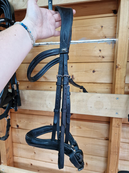 Full black Premier Equine flash bridle