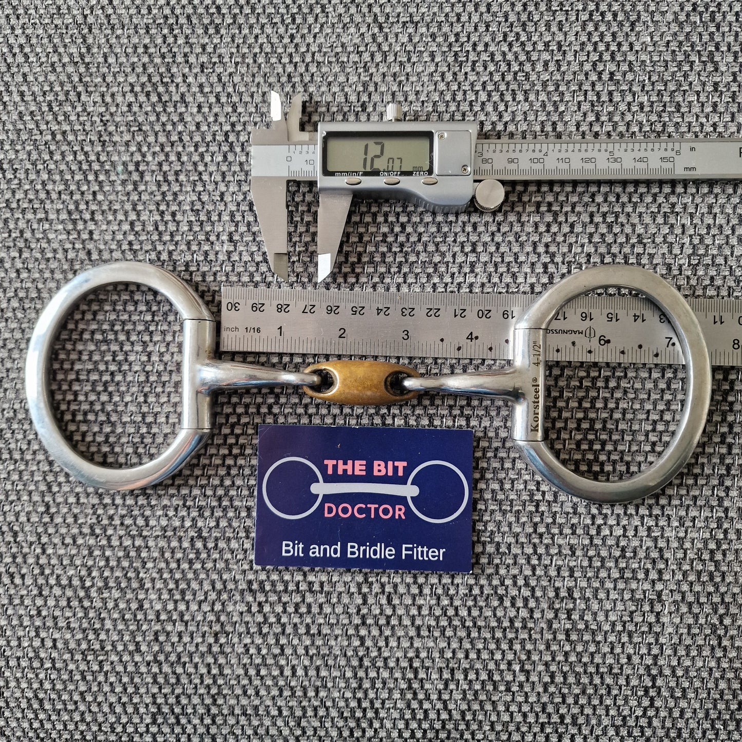 4.5" copper lozenge eggbutt snaffle bit B333