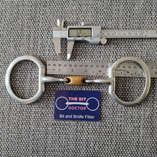 4.5" copper lozenge eggbutt snaffle bit B333