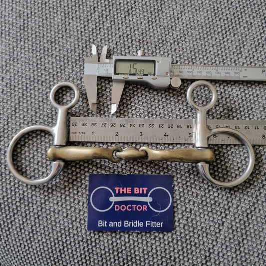 5" expert bits comfy mouth lozenge hanging cheek snaffle bit B1217