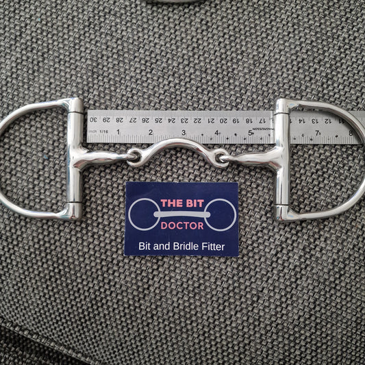 5.5" TBD Custom low port segundo d-ring snaffle bit B1067