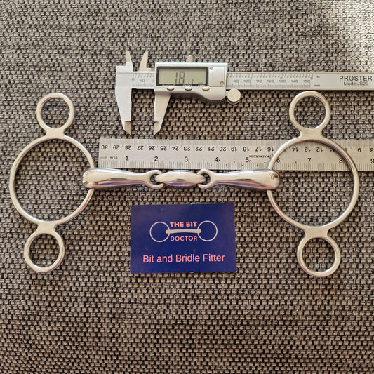 5.5" centre revolver lozenge 2-ring universal gag Bit B1524