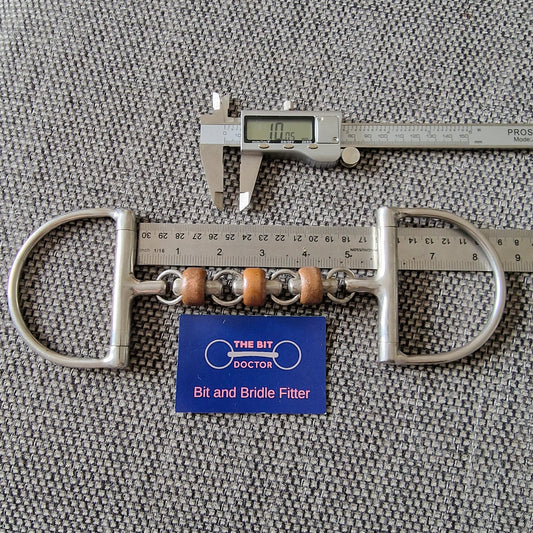 5.5" Abbey custom made copper roller waterford d-ring snaffle Bit B1018