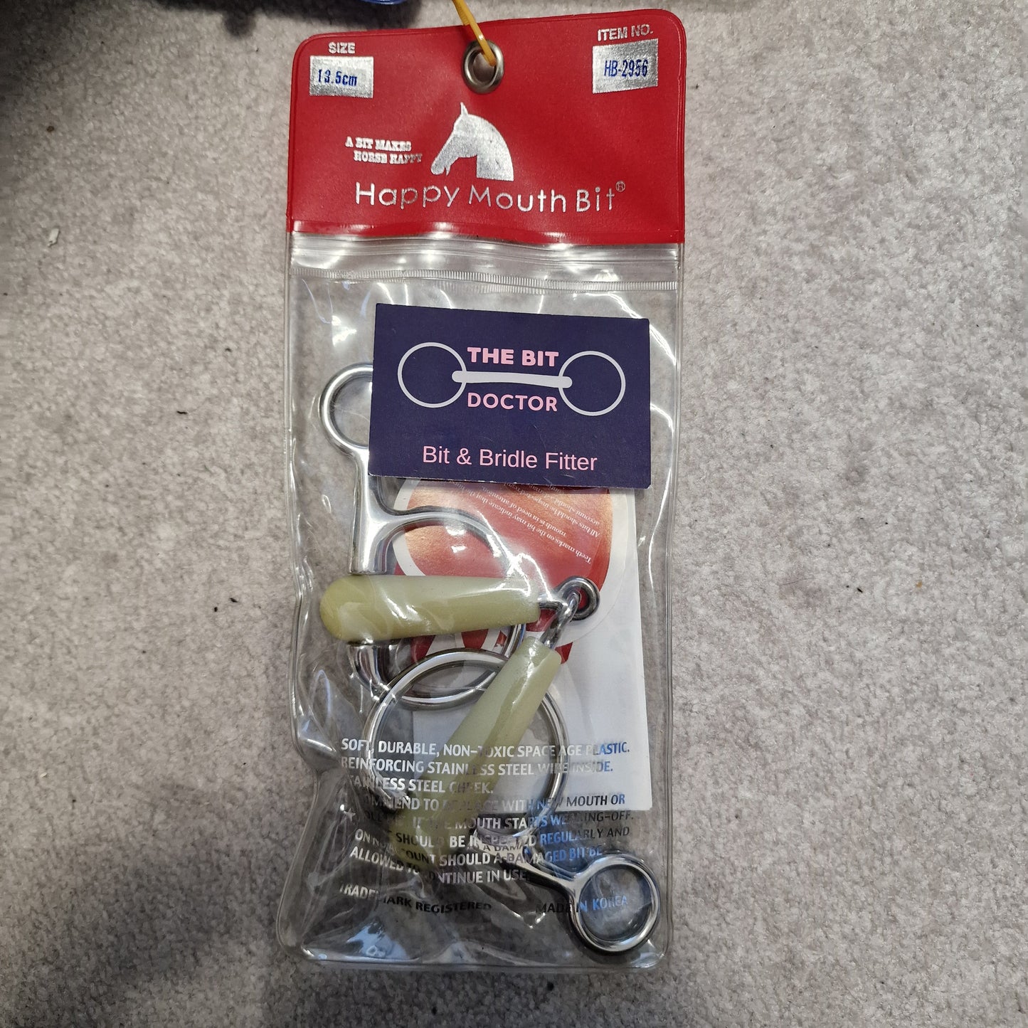 5.25" happy mouth hanging cheek jointed snaffle Bit New B1651