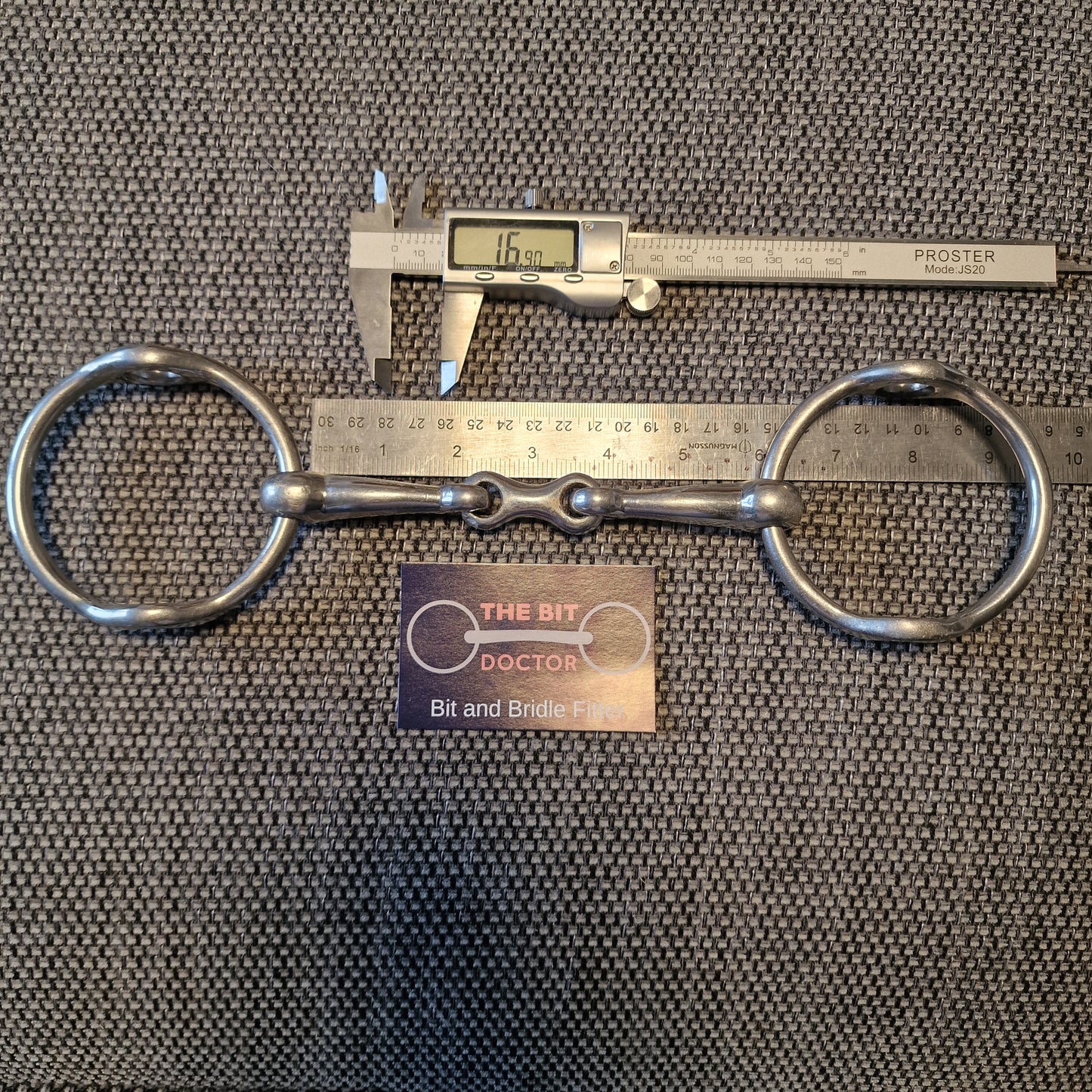 5.75" Abbey custom french link balding gag bit B578