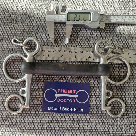 4.5" bendy rubber mullen pelham Bit B1369