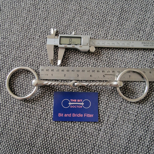 5.75" fylde twisted jointed bradoon loose ring snaffle Bit B1409