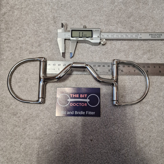 5" custom myler mb33 ported barrel d-ring snaffle Bit B1676