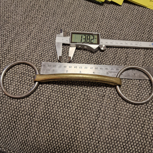 5.5" copper mullen loose ring snaffle bit B712