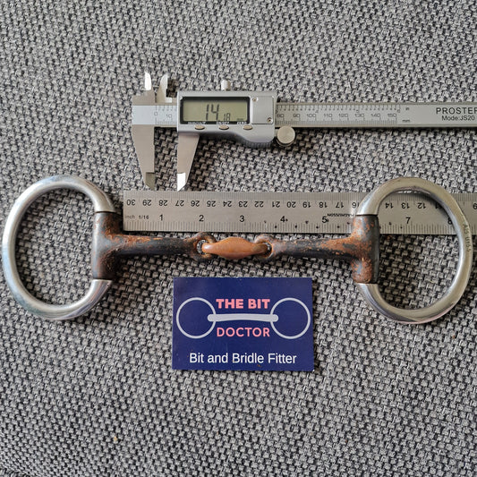5.5" sweet iron copper lozenge eggbutt snaffle Bit B1481