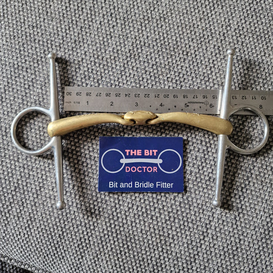 Large 5.5" 5.75" 6" neue schule turtle top full cheek snaffle Bit B1825