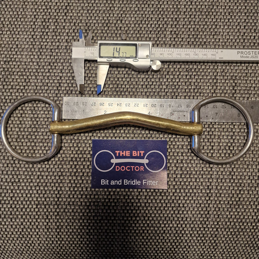 5.75" fager Owen sweet gold copper low port eggbutt snaffle bit B1055