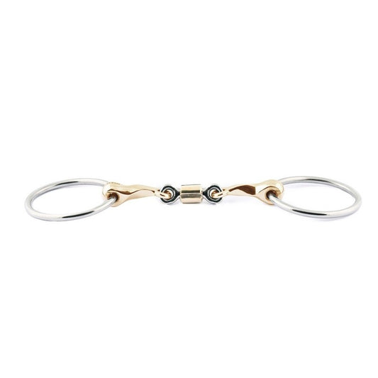 Jump'in Slow Twist Copper Roller Loose Ring Snaffle Bit