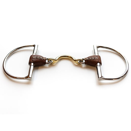Jump'in Leather Copper Segundo D-Ring Snaffle Bit